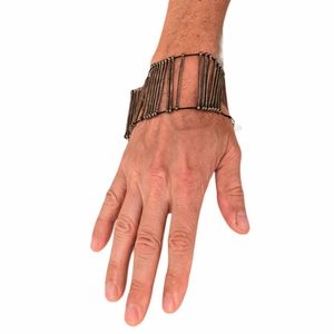 Paris Philippe Audiebert Signed Vintage Brutalist Cuff Bracelet!